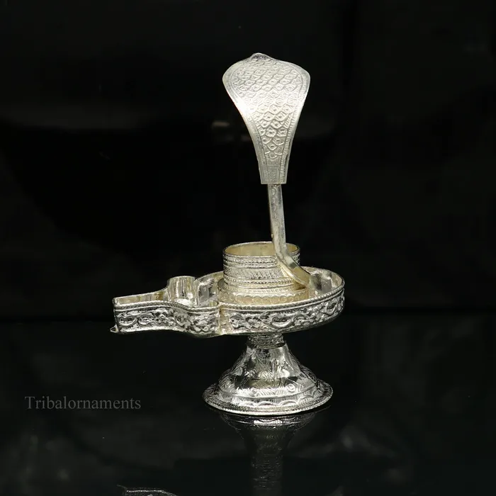 Necklaces TRIBAL ORNAMENTS Pure 925 solid sterling silver lord shiva lingam standjalheri use for puthold shiva lingam in home temple Shiva Vratam puja art su366