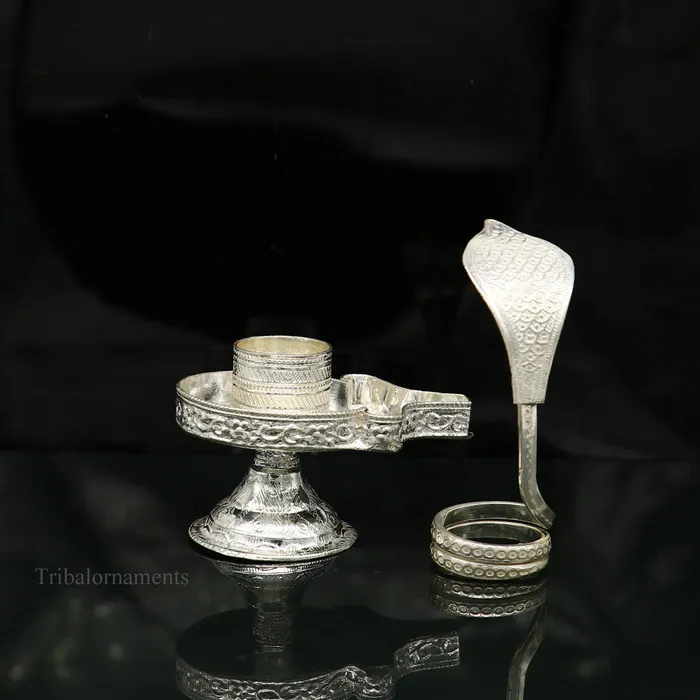 Necklaces TRIBAL ORNAMENTS Pure 925 solid sterling silver lord shiva lingam standjalheri use for puthold shiva lingam in home temple Shiva Vratam puja art su366