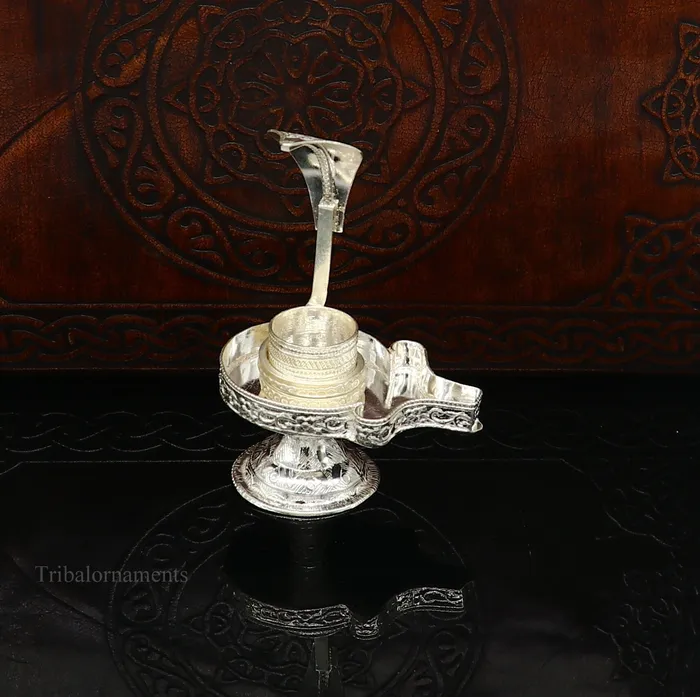Necklaces TRIBAL ORNAMENTS Pure 925 solid sterling silver lord shiva lingam standjalheri use for puthold shiva lingam in home temple Shiva Vratam puja art su366