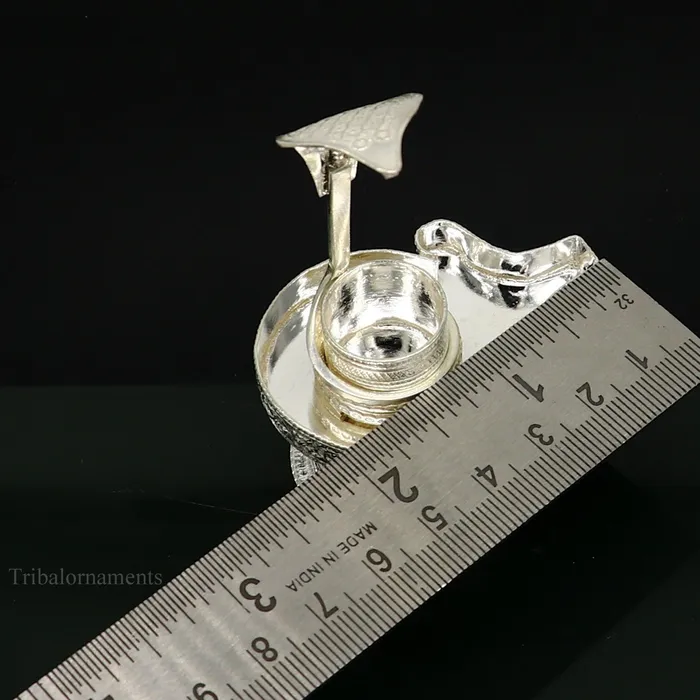 Necklaces TRIBAL ORNAMENTS Pure 925 solid sterling silver lord shiva lingam standjalheri use for puthold shiva lingam in home temple Shiva Vratam puja art su366