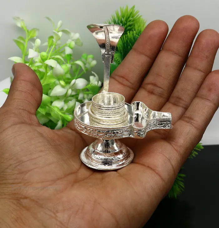 Necklaces TRIBAL ORNAMENTS Pure 925 solid sterling silver lord shiva lingam standjalheri use for puthold shiva lingam in home temple Shiva Vratam puja art su366