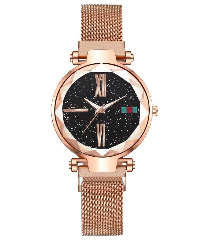 polly W414 Rose Gold Midnight Mesh Roman Numeral Collection Quartz Watch Watches polly W414 Rose Gold Midnight Mesh Roman Numeral Collection Quartz Watch Watches