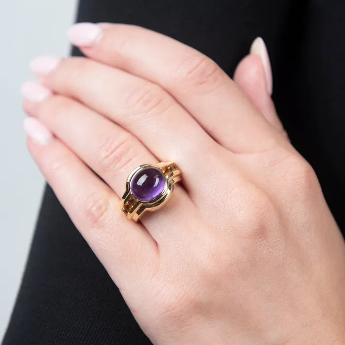Rings PreOwned Amethyst and Citrine Ring STORE 5a