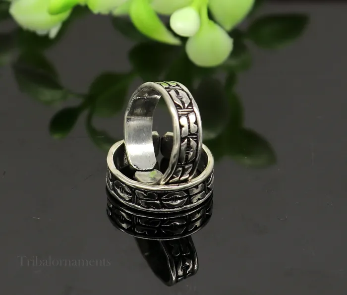 Rings TRIBAL ORNAMENTS Adjustable Toe ring 925 sterling silver handmade elegant design toe ring toe band stylish modern womens brides jewelry from india toer106