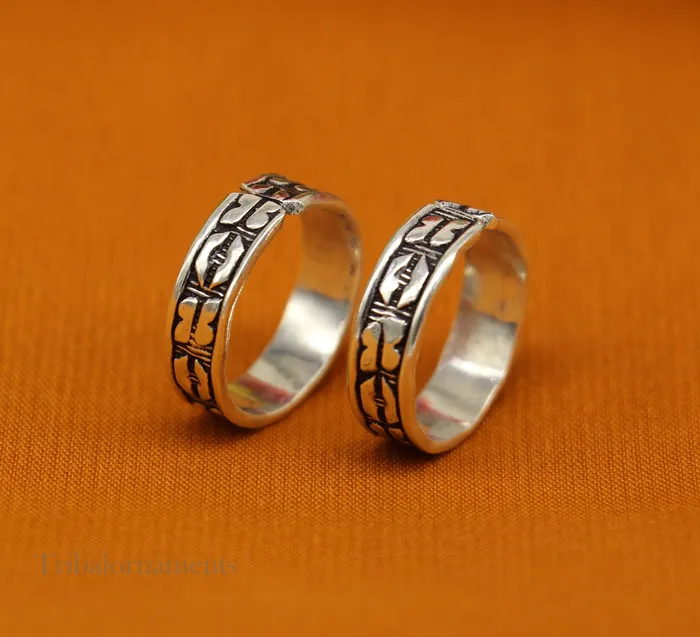 Rings TRIBAL ORNAMENTS Adjustable Toe ring 925 sterling silver handmade elegant design toe ring toe band stylish modern womens brides jewelry from india toer106