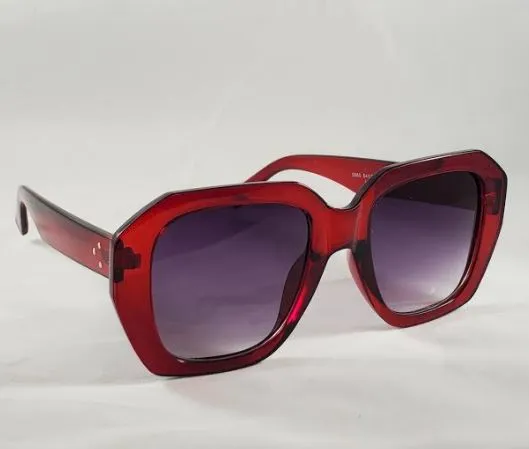 S303 Red Frame Fashion Sunglasses POLLY Earrings