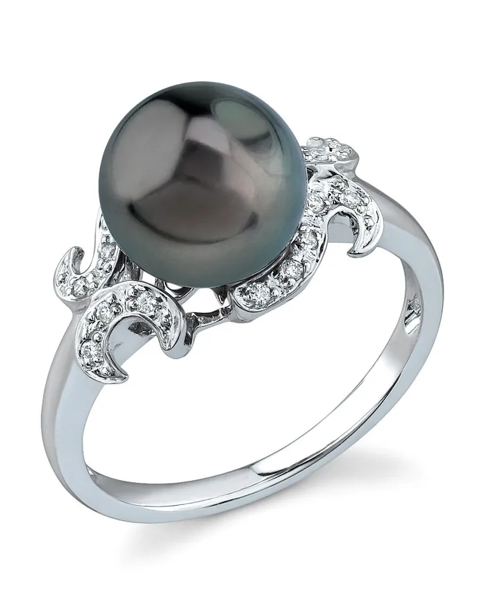 spt Rings Tahitian South Sea Pearl Crown Jewel Ring