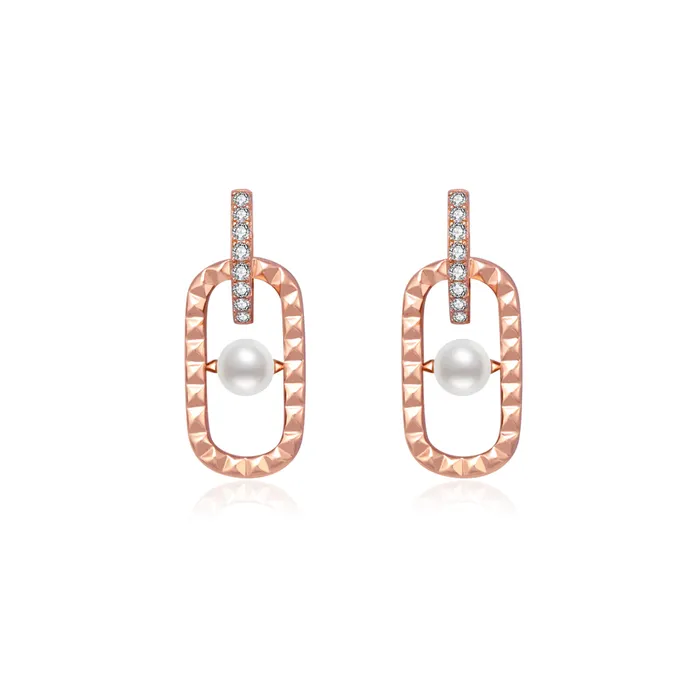 Top Grade Freshwater Pearl Earrings WE00571 CONNECT Pearly Lustre Earrings