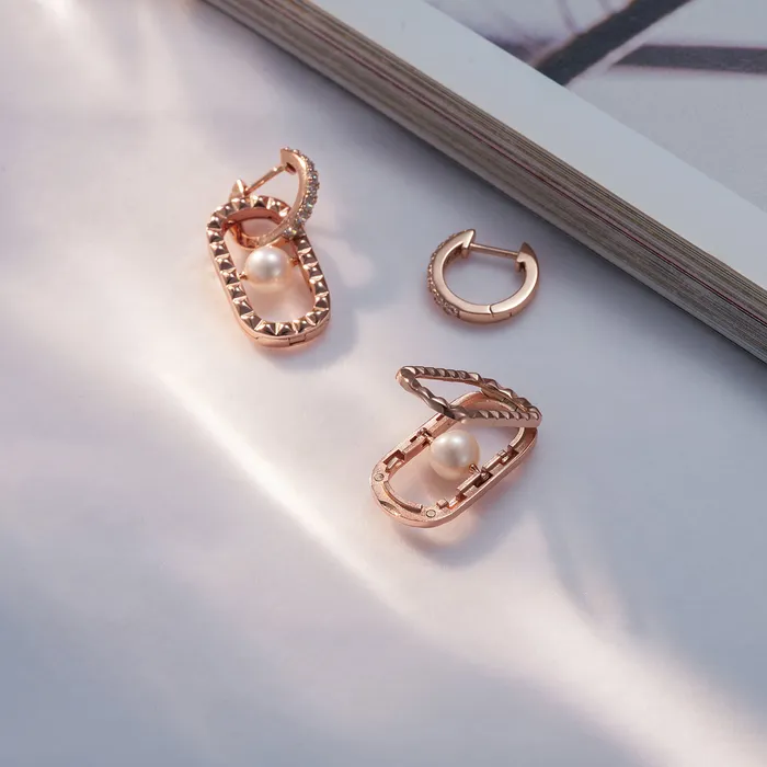 Top Grade Freshwater Pearl Earrings WE00571 CONNECT Pearly Lustre Earrings