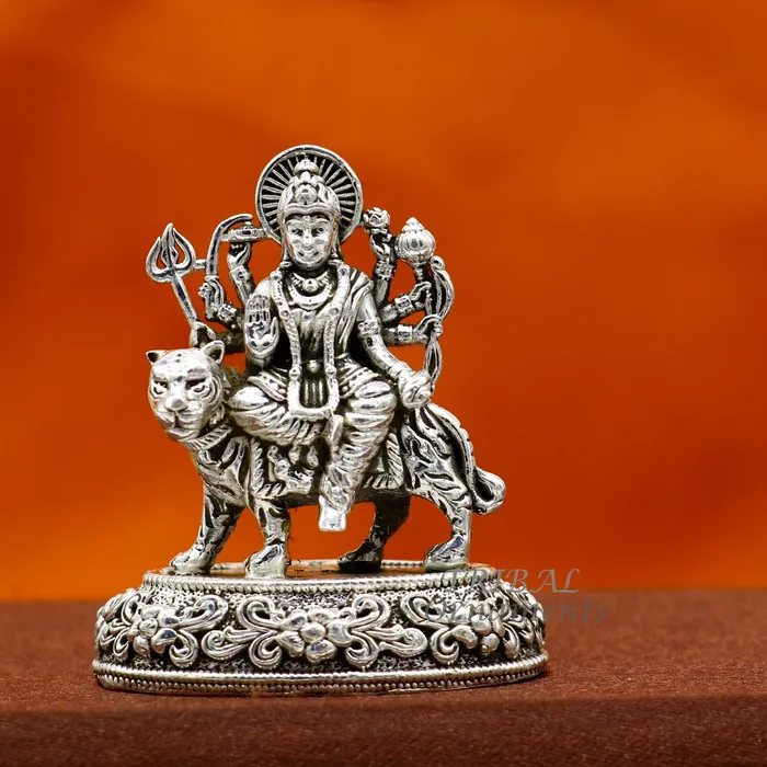 TRIBAL ORNAMENTS 925 Sterling silver Goddess durgabhawani maa Pooja Articles statue handcrafted decorative statue sculpture amazing gifting Art593 Rings TRIBAL ORNAMENTS 925 Sterling silver Goddess durgabhawani maa Pooja Articles statue handcrafted decorative statue sculpture amazing gifting Art593 Rings