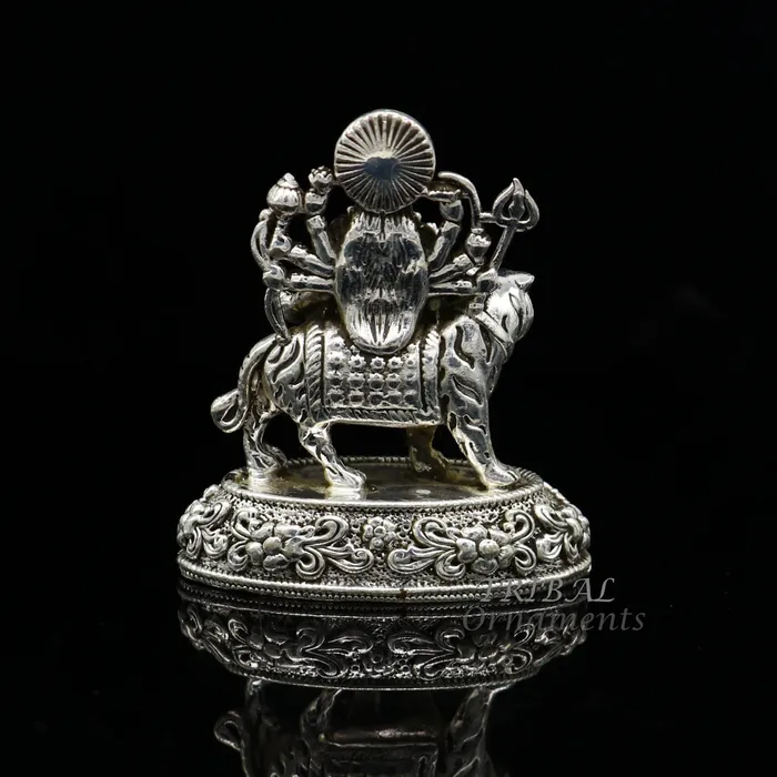 TRIBAL ORNAMENTS 925 Sterling silver Goddess durgabhawani maa Pooja Articles statue handcrafted decorative statue sculpture amazing gifting Art593 Rings