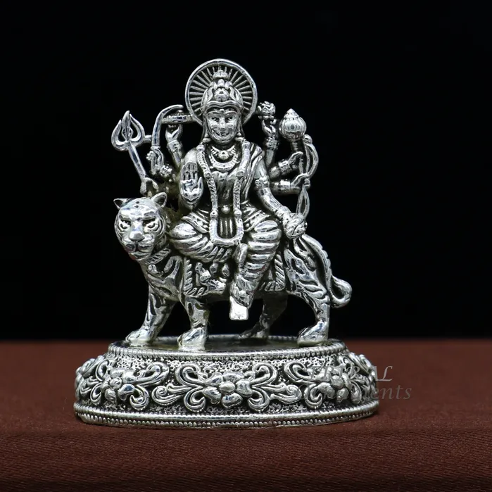 TRIBAL ORNAMENTS 925 Sterling silver Goddess durgabhawani maa Pooja Articles statue handcrafted decorative statue sculpture amazing gifting Art593 Rings