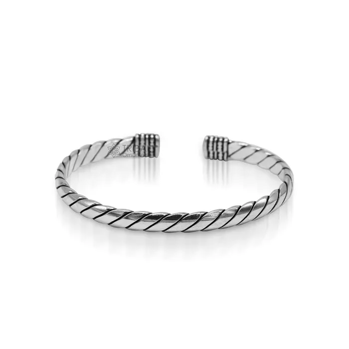 Vintage antique design handmade 925 sterling silver open face cuff bracelet kada excellent indian gifting jewelry for mens womens CUFF123 TRIBAL ORNAMENTS Bracelets Vintage antique design handmade 925 sterling silver open face cuff bracelet kada excellent indian gifting jewelry for mens womens CUFF123 TRIBAL ORNAMENTS Bracelets