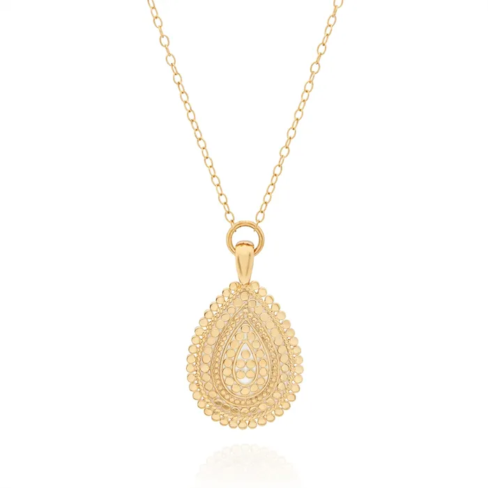 Anna Beck Necklaces Anna Beck Medium Scalloped Drop Pendant Necklace 1820 inch Gold Plated Anna Beck Necklaces Anna Beck Medium Scalloped Drop Pendant Necklace 1820 inch Gold Plated