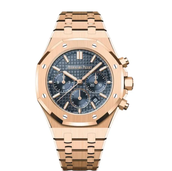 Audemars Piguet Audemars Piguet Royal Oak Selfwinding 38mm Watch Ref 26715OROO1356OR01 Blue Dial 18K Rose Gold Bracelet Bracelets Audemars Piguet Audemars Piguet Royal Oak Selfwinding 38mm Watch Ref 26715OROO1356OR01 Blue Dial 18K Rose Gold Bracelet Bracelets