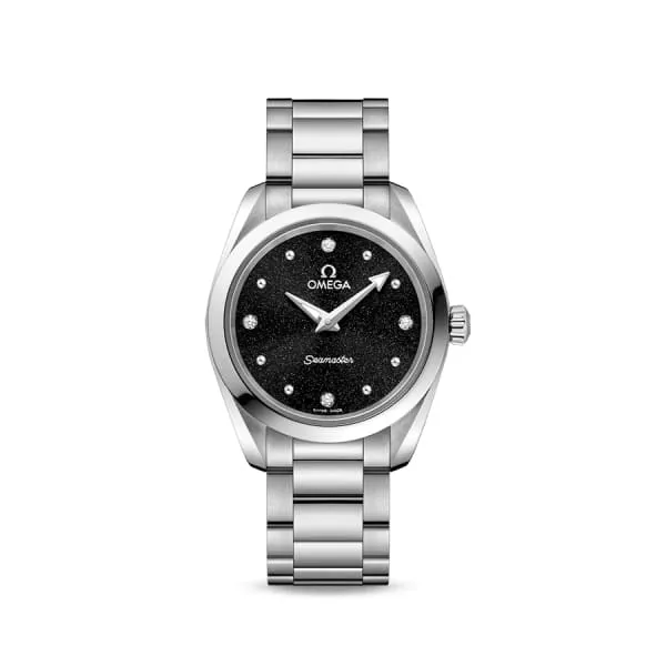 Bracelets Omega Omega Seamaster 28mm Watch Ref 22010286051001 Black Diamond Index Dial Stainless Steel Bracelet Bracelets Omega Omega Seamaster 28mm Watch Ref 22010286051001 Black Diamond Index Dial Stainless Steel Bracelet