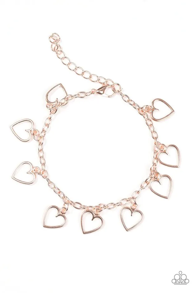 Bracelets Paparazzi Bracelet Best Of My Love Rose Gold Paparazzi Jewelry