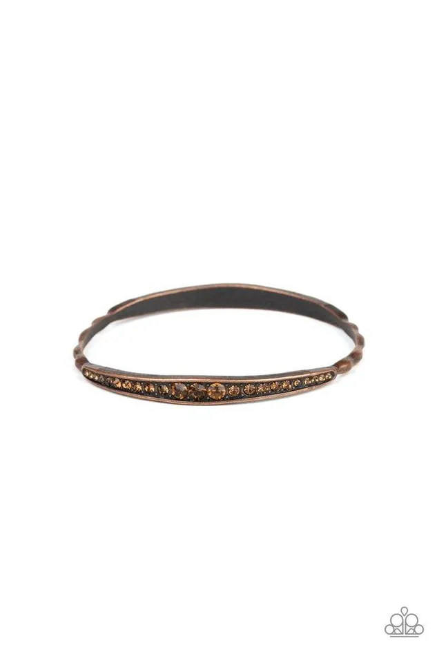 Bracelets Paparazzi Bracelet Just SPARKLE And Wave Copper Paparazzi Jewelry