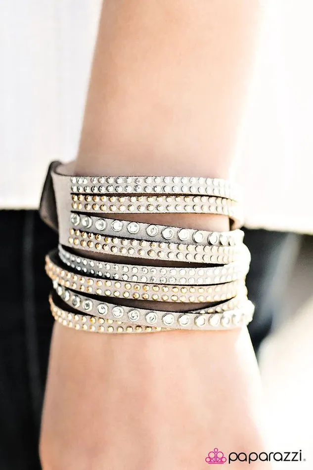 Bracelets Paparazzi Bracelet Sassy Satisfaction Silver Paparazzi Jewelry