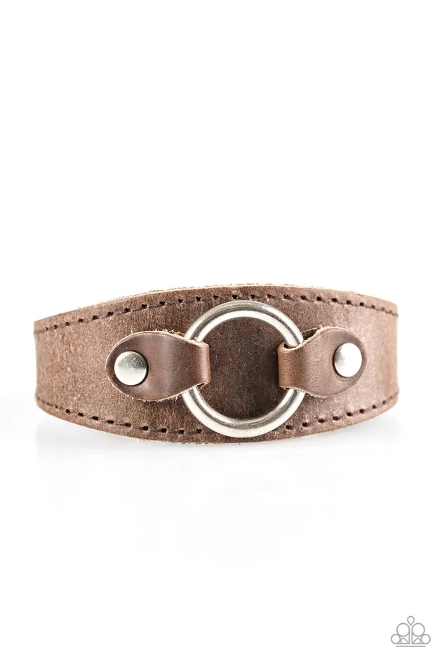 Bracelets Paparazzi Bracelet Western Wrangler Brown Paparazzi Jewelry