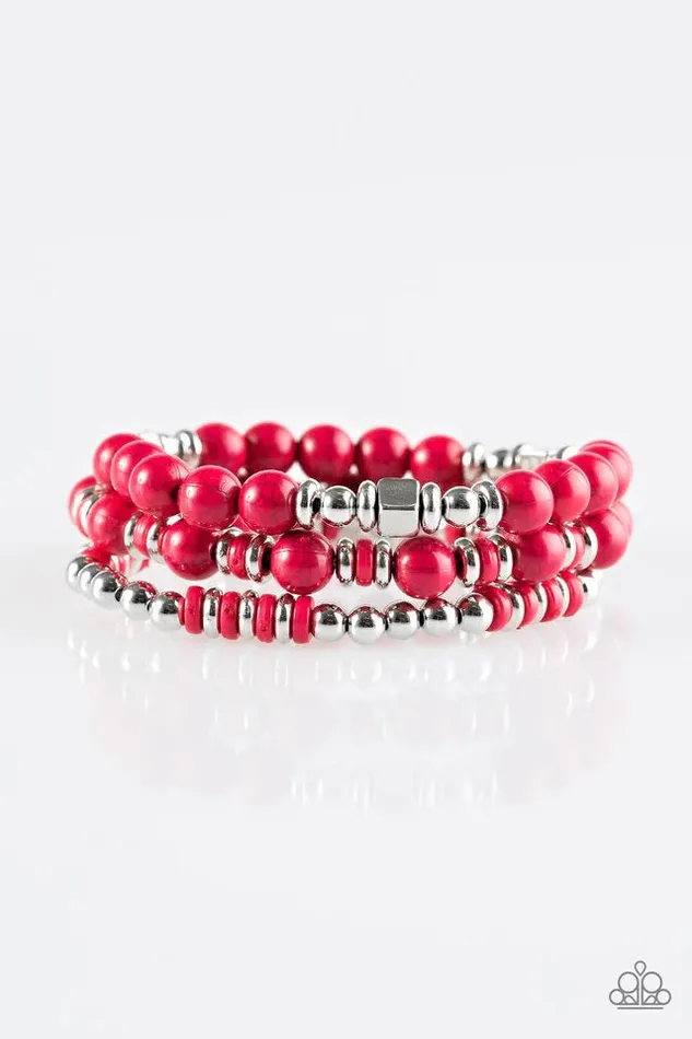Bracelets Paparazzi Jewelry Paparazzi Bracelet Bermuda Beauty Pink