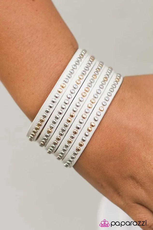 Bracelets Paparazzi Jewelry Paparazzi Bracelet Big Hitter White