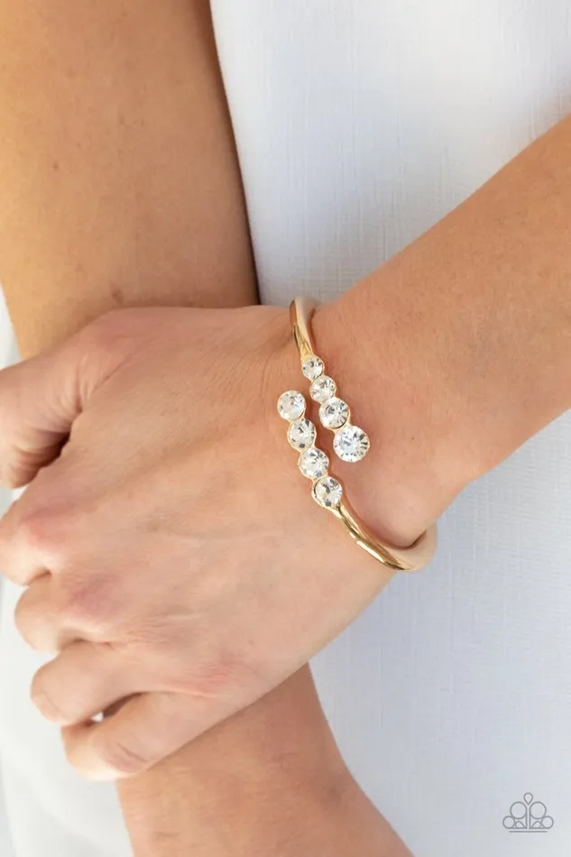 Bracelets Paparazzi Jewelry Paparazzi Bracelet Defying Dazzle Gold