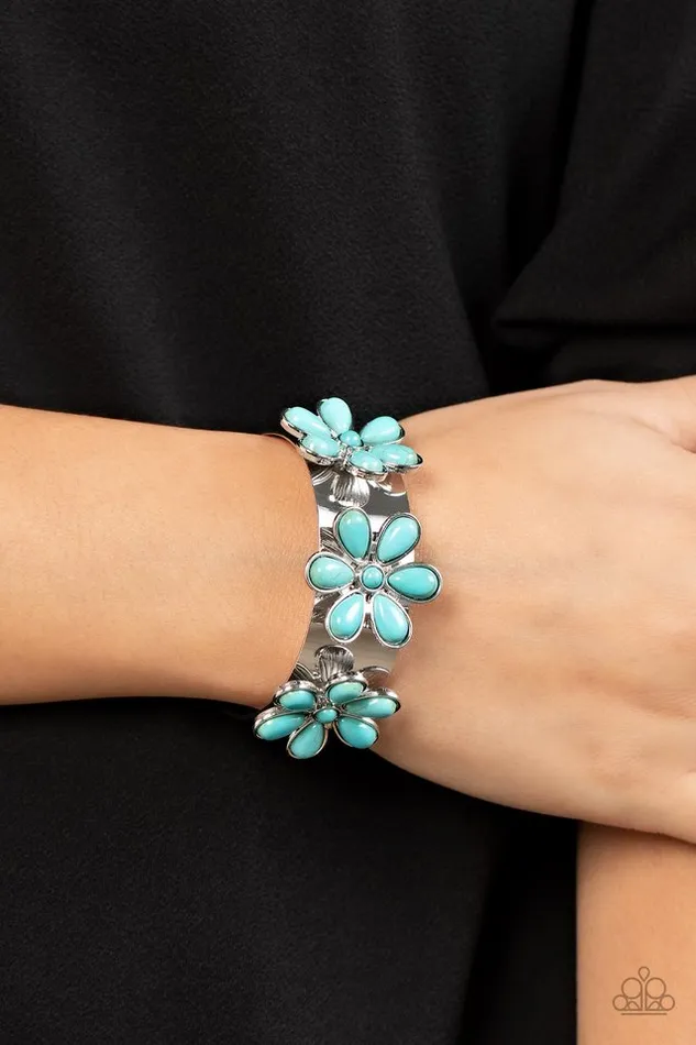 Bracelets Paparazzi Jewelry Paparazzi Bracelet Desert Flower Patch Blue
