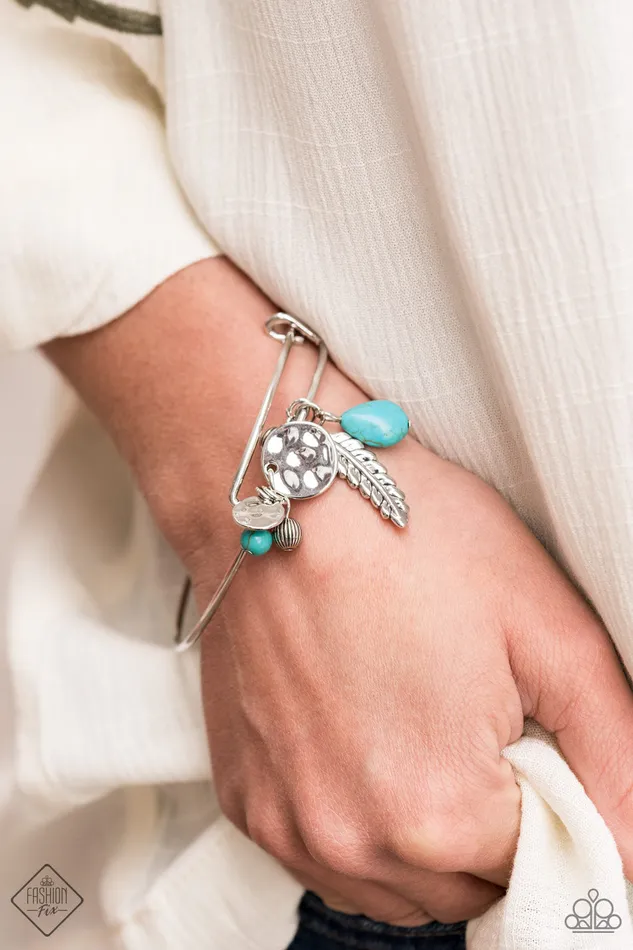 Bracelets Paparazzi Jewelry Paparazzi Bracelet Fashion Fix May 2021 Root and RANCH Blue