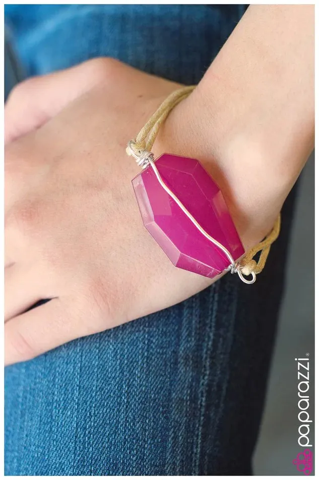 Bracelets Paparazzi Jewelry Paparazzi Bracelet Fuchsia EnWRAPture Pink
