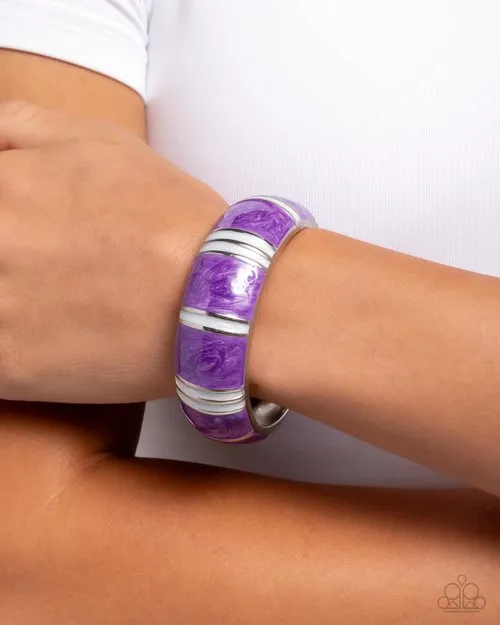 Bracelets Paparazzi Jewelry Paparazzi Bracelet Pearly Persistence Purple