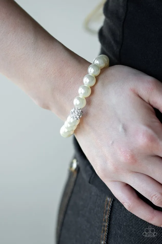 Bracelets Paparazzi Jewelry Paparazzi Bracelet POSHing Your Luck White