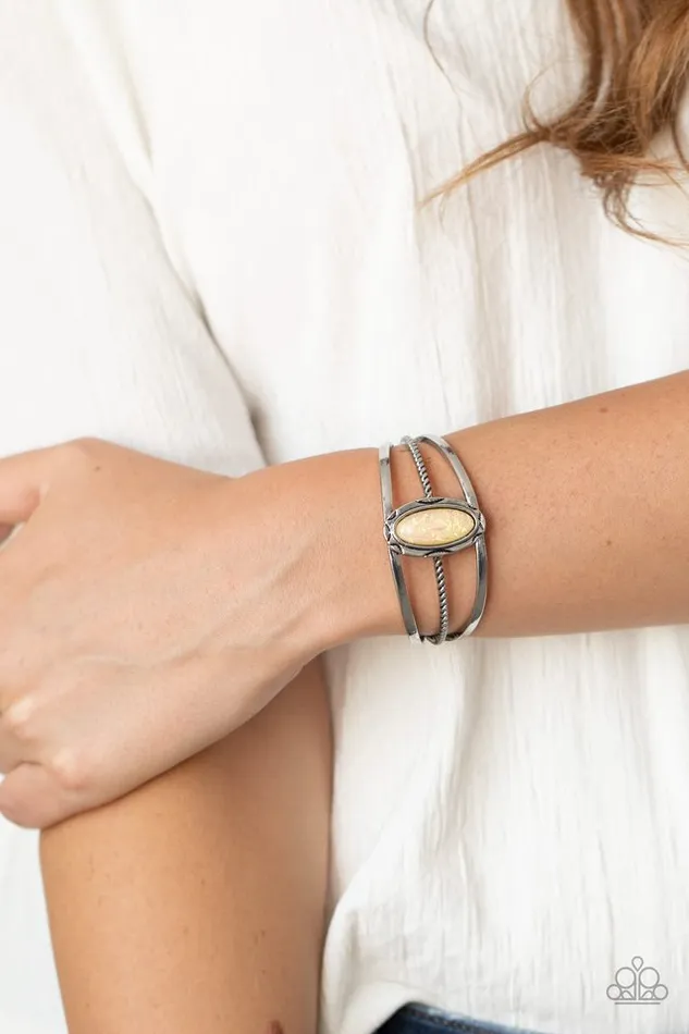 Bracelets Paparazzi Jewelry Paparazzi Bracelet Stone Sahara Yellow