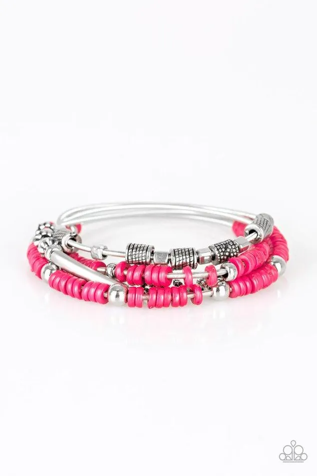Bracelets Paparazzi Jewelry Paparazzi Bracelet Tribal Spunk Pink