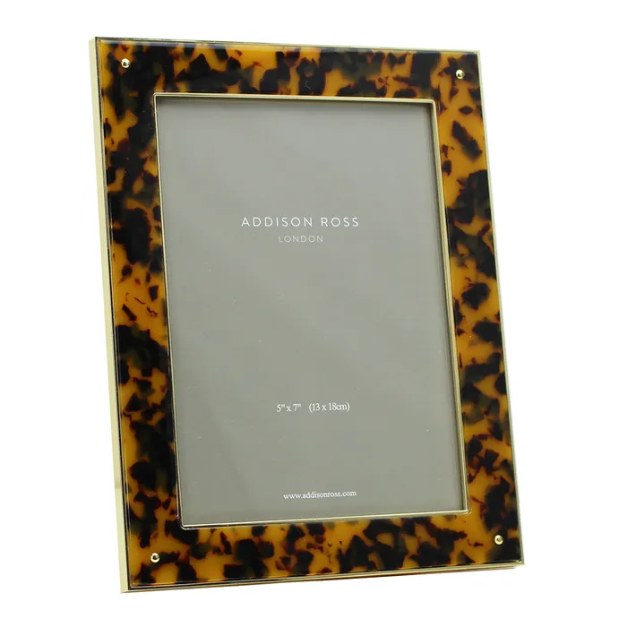 Croghans PreStyled Sets 5x7 Faux Tortoise Shell Gold Plated Picture Frame