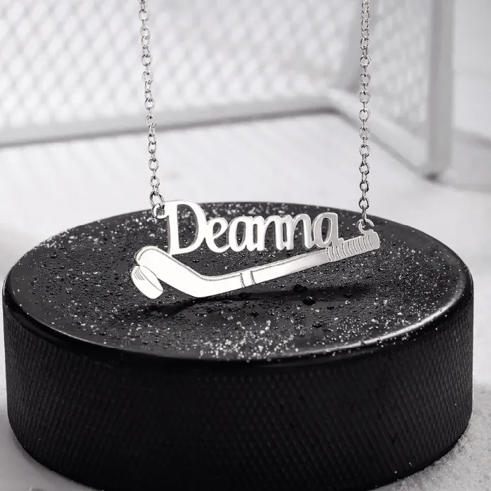 Custom Name Ice Hockey Necklace Stainless Steel or 925 Sterling Silver Personalized Gift for Players Coaches and Hockey Moms Belbren Necklaces Custom Name Ice Hockey Necklace Stainless Steel or 925 Sterling Silver Personalized Gift for Players Coaches and Hockey Moms Belbren Necklaces