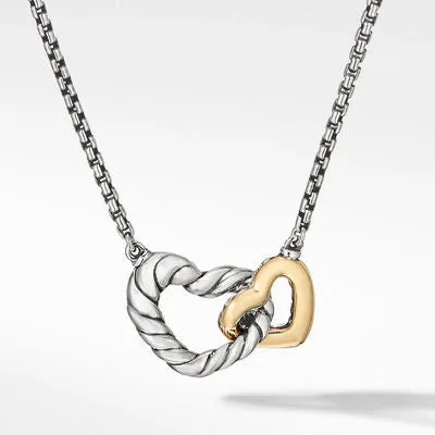 David Yurman David Yurman Cable Double Heart Necklace Necklaces