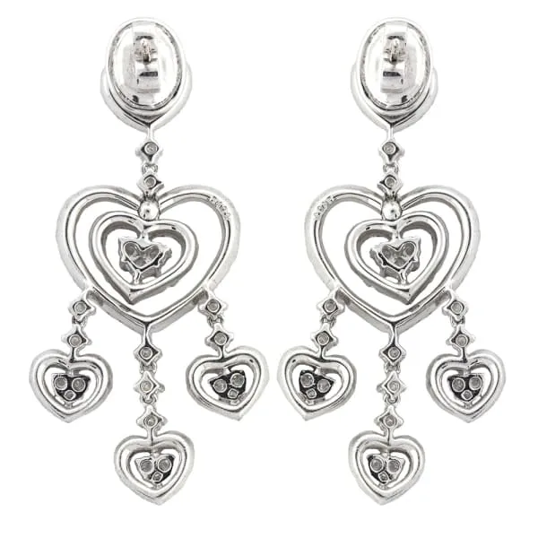 Diamond Source NYC Earrings Stunning 18K white gold diamond long earrings EAR4562701
