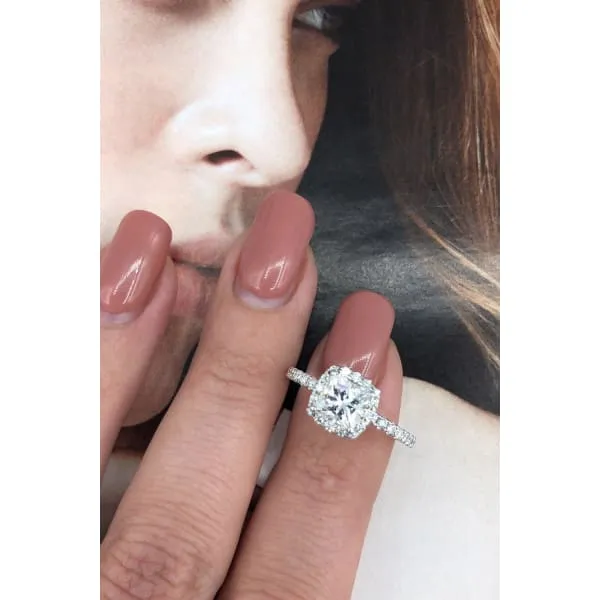 Diamond Source NYC Precious 14k White Gold Engagement Ring with 171ct Rings