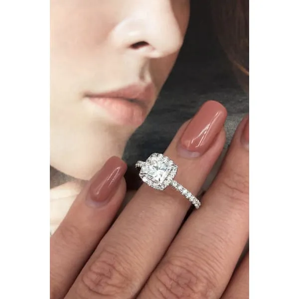 Diamond Source NYC Precious 14k White Gold Engagement Ring with 171ct Rings