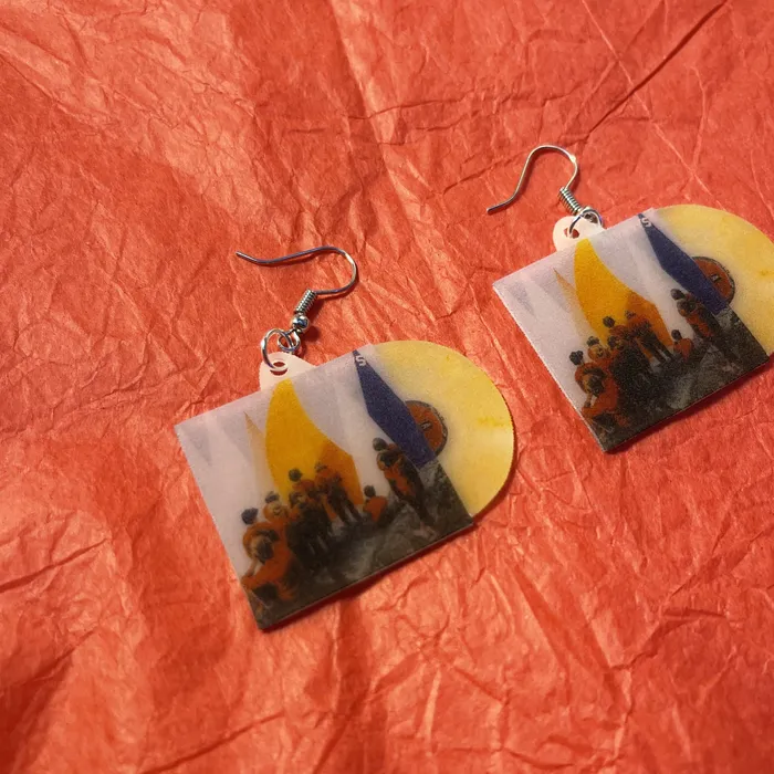 Earrings Alvvays Antisocialities Vinyl Album Handmade Earrings Sam Makes Things