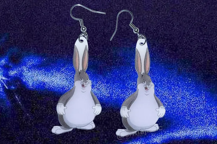 Earrings Big Chungus Meme Handmade Earrings Sam Makes Things