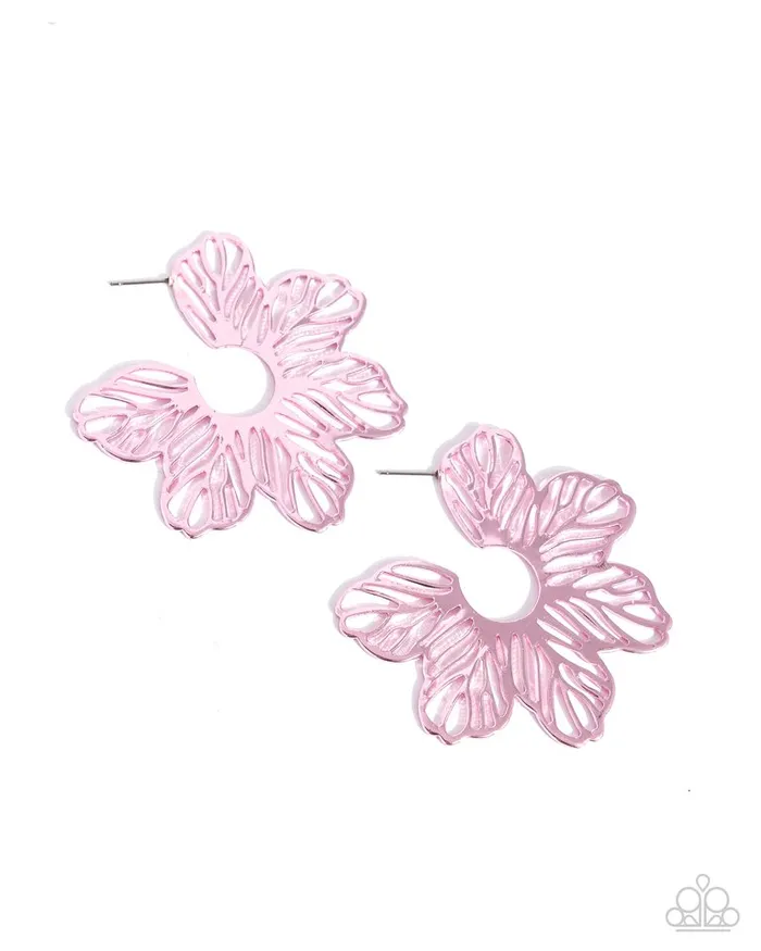 Earrings Paparazzi Earring Floral Fame Pink Paparazzi Jewelry Earrings Paparazzi Earring Floral Fame Pink Paparazzi Jewelry