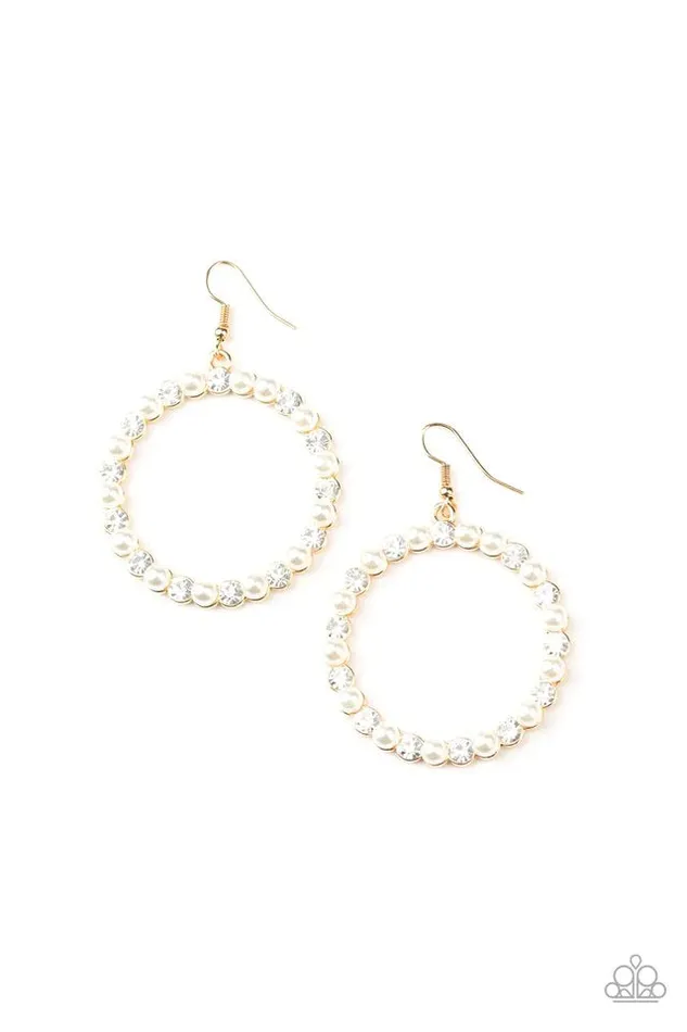 Earrings Paparazzi Earring Pearl Palace Gold Paparazzi Jewelry