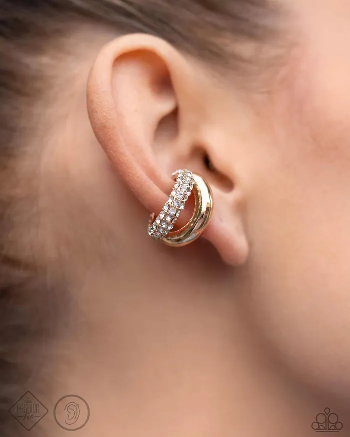 Earrings Paparazzi Earring Sizzling Spotlight Gold Paparazzi Jewelry
