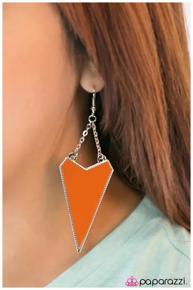 Earrings Paparazzi Earring Tough As Nails Orange Paparazzi Jewelry
