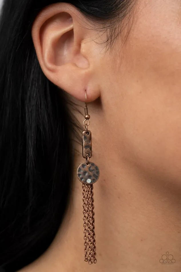 Earrings Paparazzi Earring Twinkle Twinkle Little Trinket Copper Paparazzi Jewelry