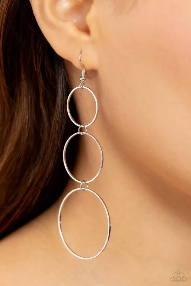 Earrings Paparazzi Earring Urban Ozone Silver Paparazzi Jewelry