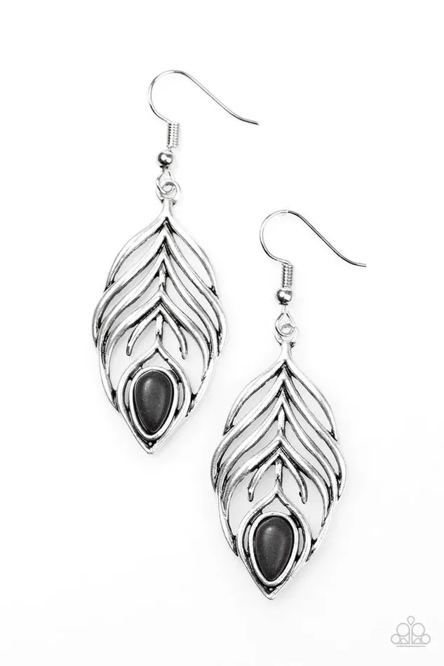 Earrings Paparazzi Jewelry Paparazzi Earring Bold Little Bird Black