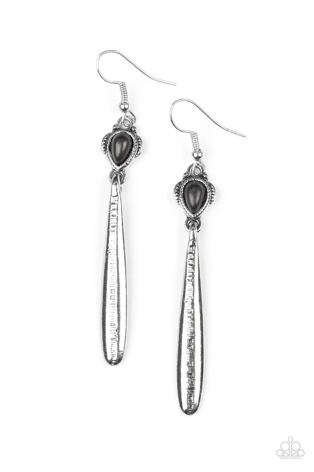 Earrings Paparazzi Jewelry Paparazzi Earring Colorfully Canyonland Black